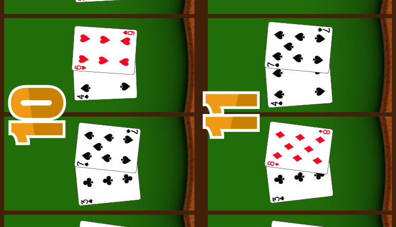 casino cards during a game