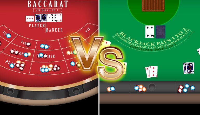 baccarat vs blackjack odds