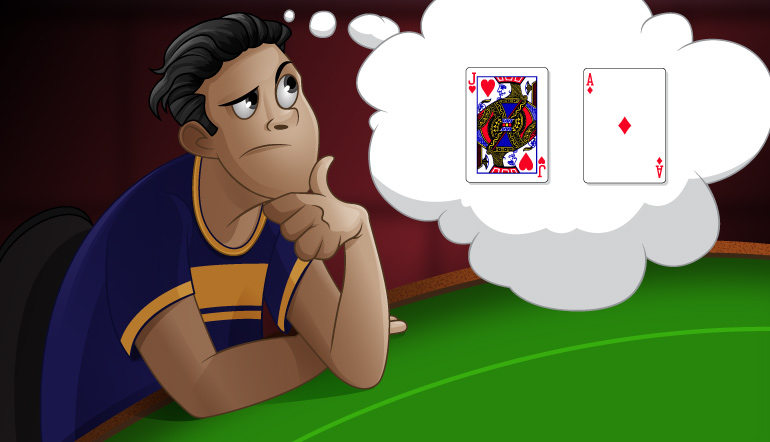 a player during blackjack insurance 