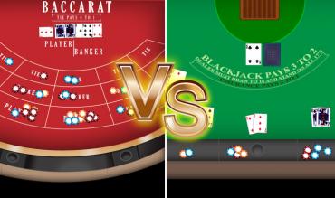 baccarat vs blackjack odds